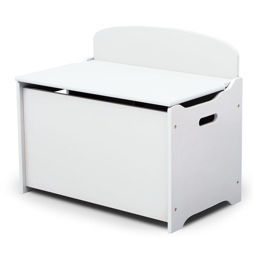 Delta children tb83460gn-130 houten opbergkist met rugleuning wit