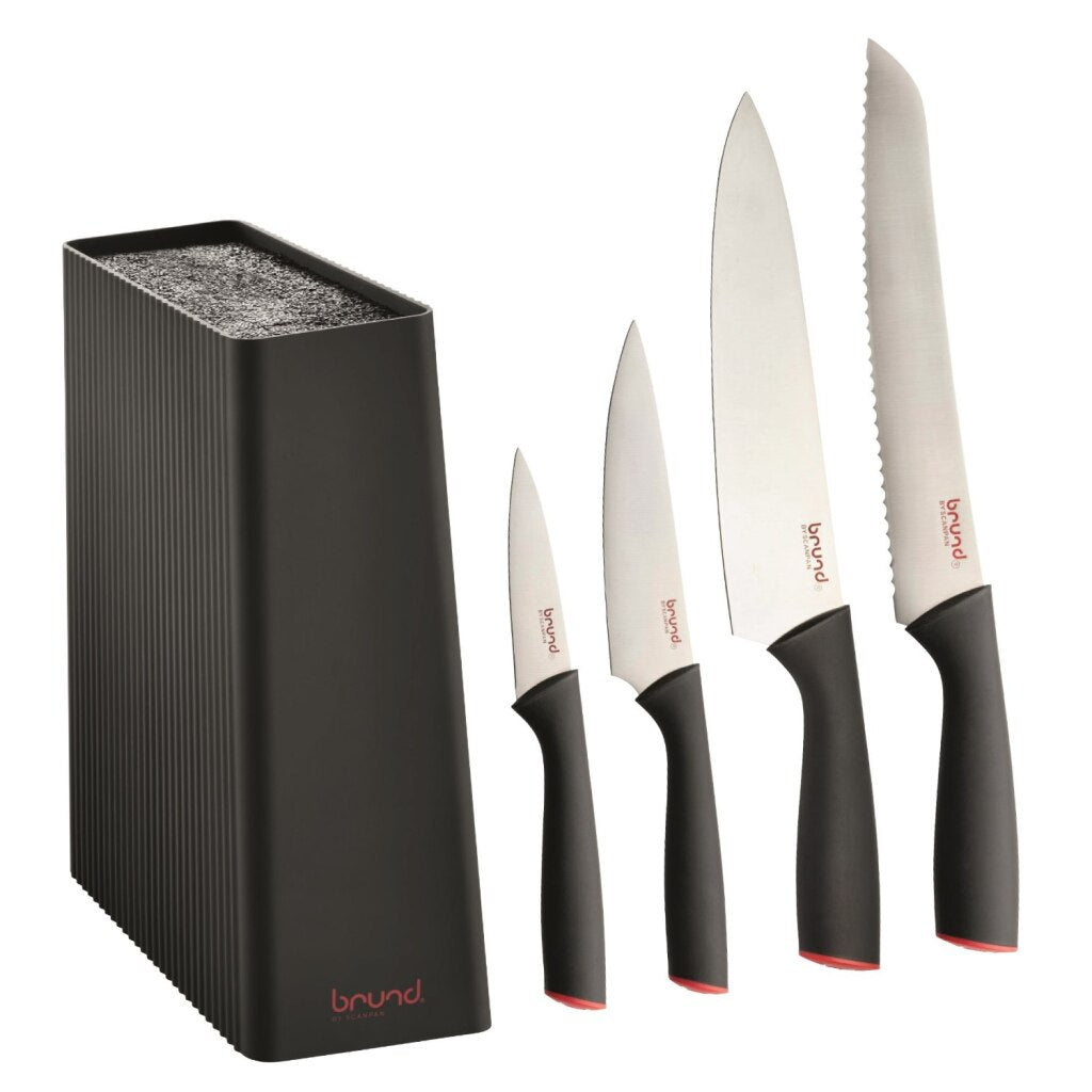 Brund easy cut messenblok 5-delig zwart rood