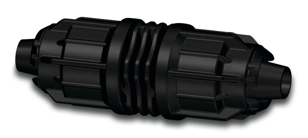 Producten verbindingspijpje pp 16 mm q j 6bar zwart v bevloeiingsslang