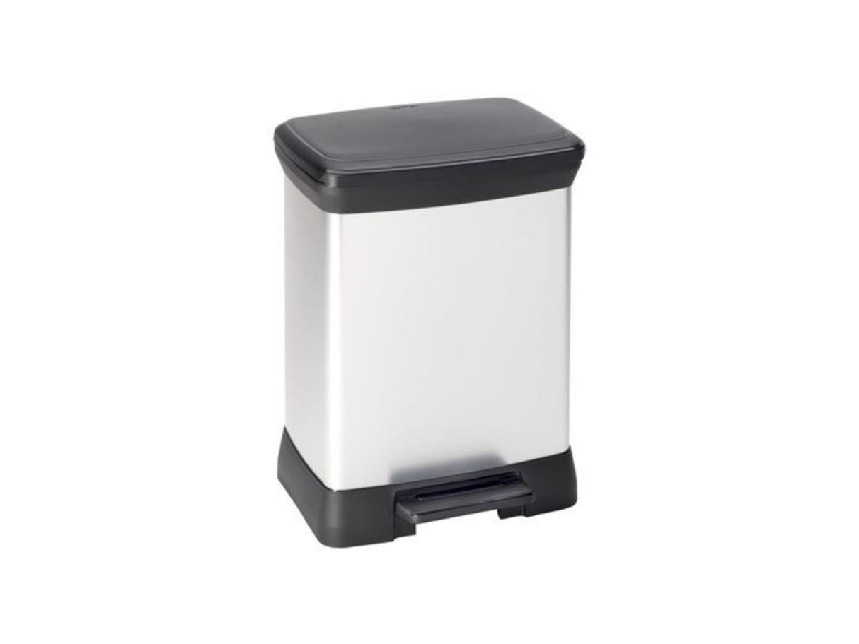 Curver decobin 30l rechthoekig zilver