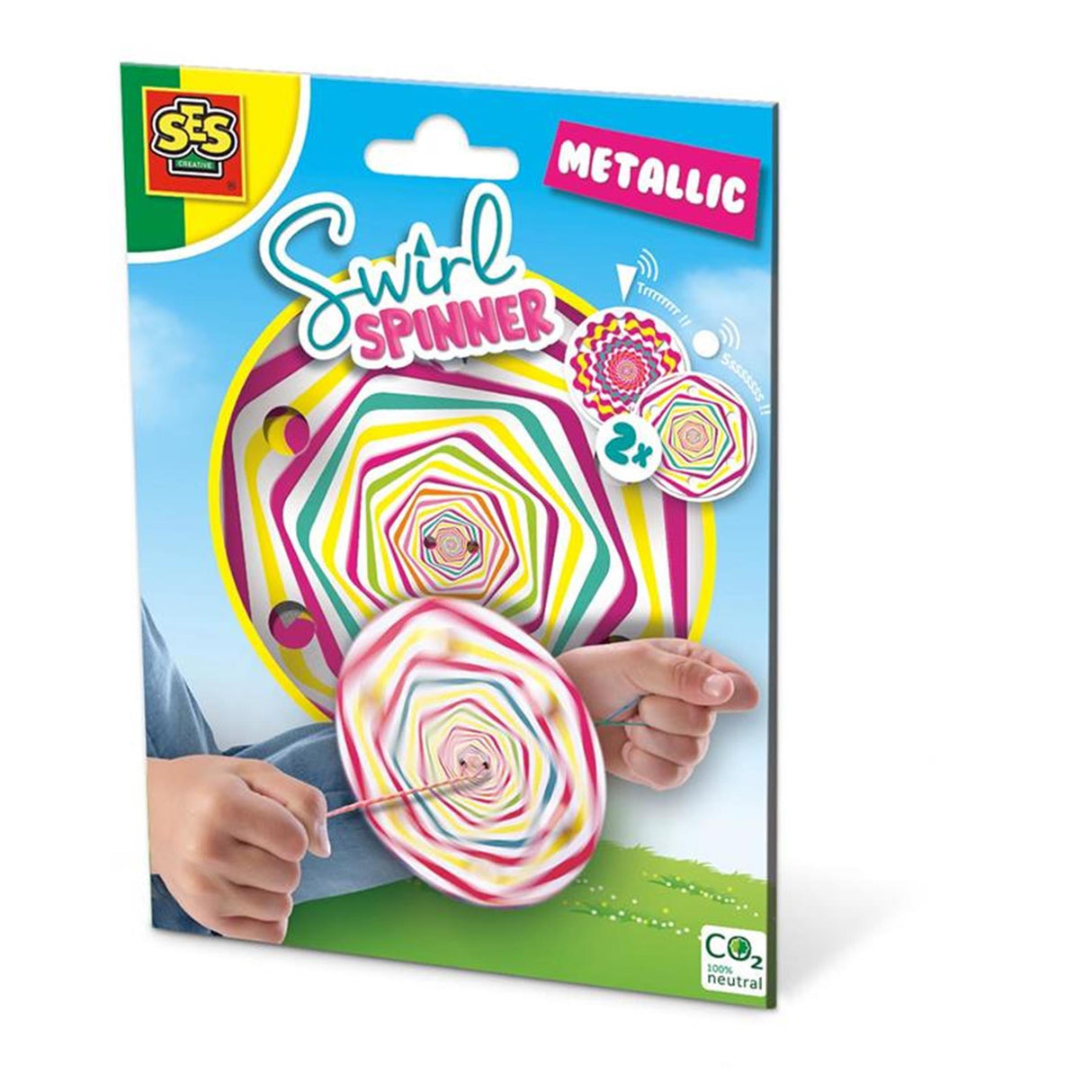 Ses swirl spinner - metallic 2 stuks