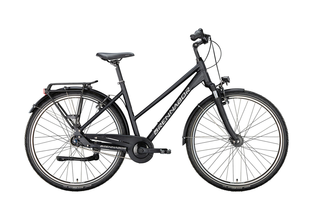 Brennabor trekkingfiets t-42 mod. 24 bike trekking t-42 28 45 trap. 7sp.black white