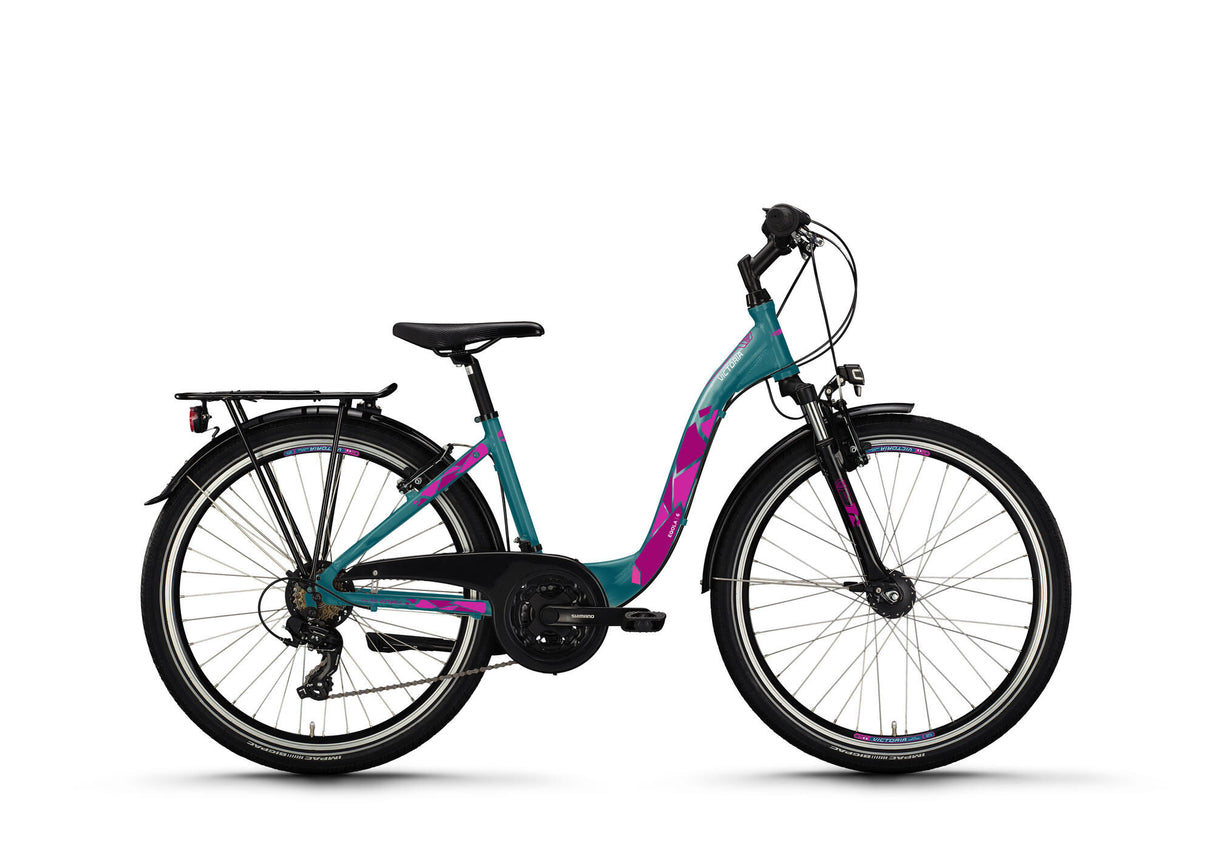 Victoria jeugdfiets eqola 6 mod. 24 bike vict.eqola 6 26 38 low entry 21sp car.blue