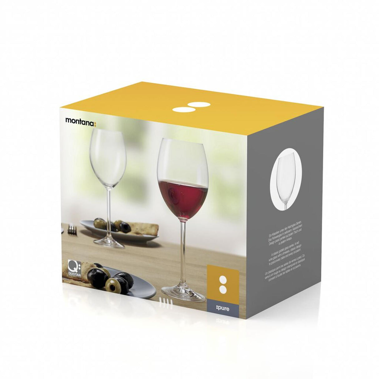 Montana pure rode wijnglazen set van 6 stuks 390ml