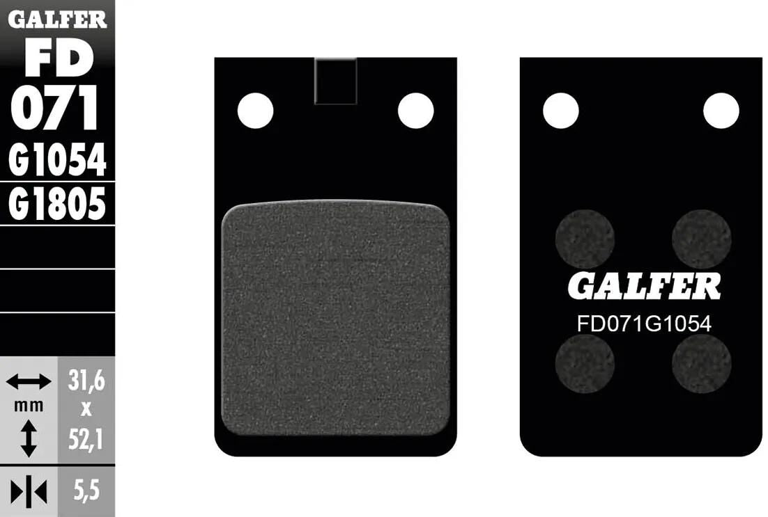 Galfer remblokken fd071 brake pad fd071 g1054 organic