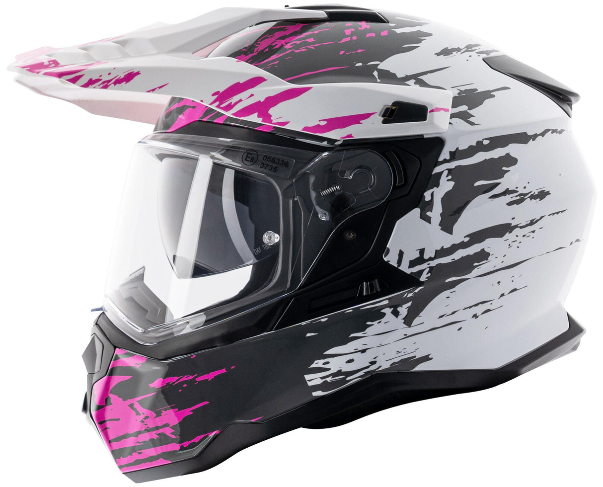 Spec-x endurohelm sx-62.01 r1 stinger adv helmet spac-x sx-62.01 r1 stinger adv s white pink