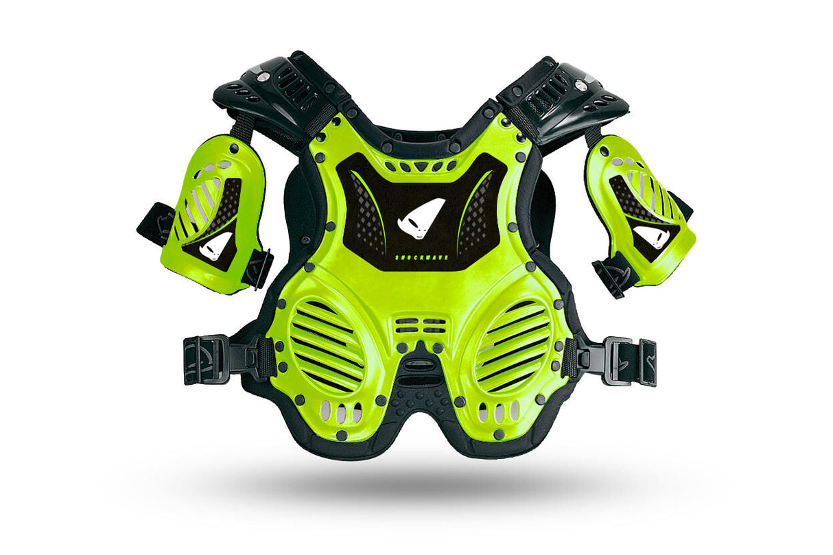 Ufo plast borstprotectie schockwave . children's breast protect shockwave neon yellow