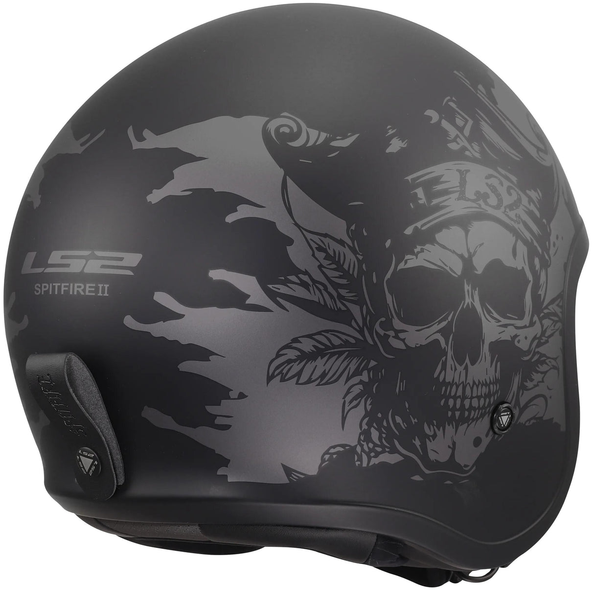 Ls2 jethelm of599 spitfire ii willy helmet of599 spitfire ii willy black grey l