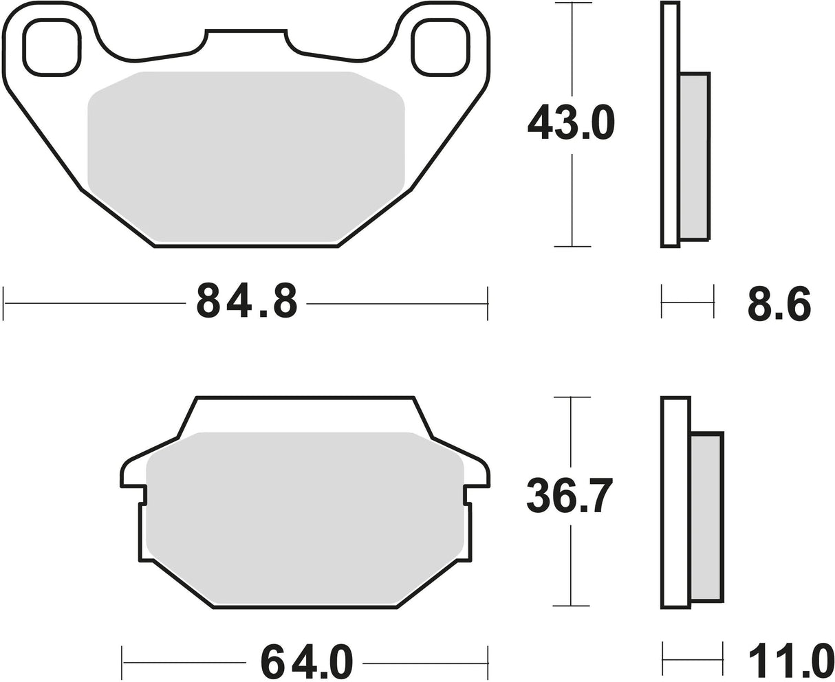Trw remblokken mcb 712 brake pads organ. mcb 712
