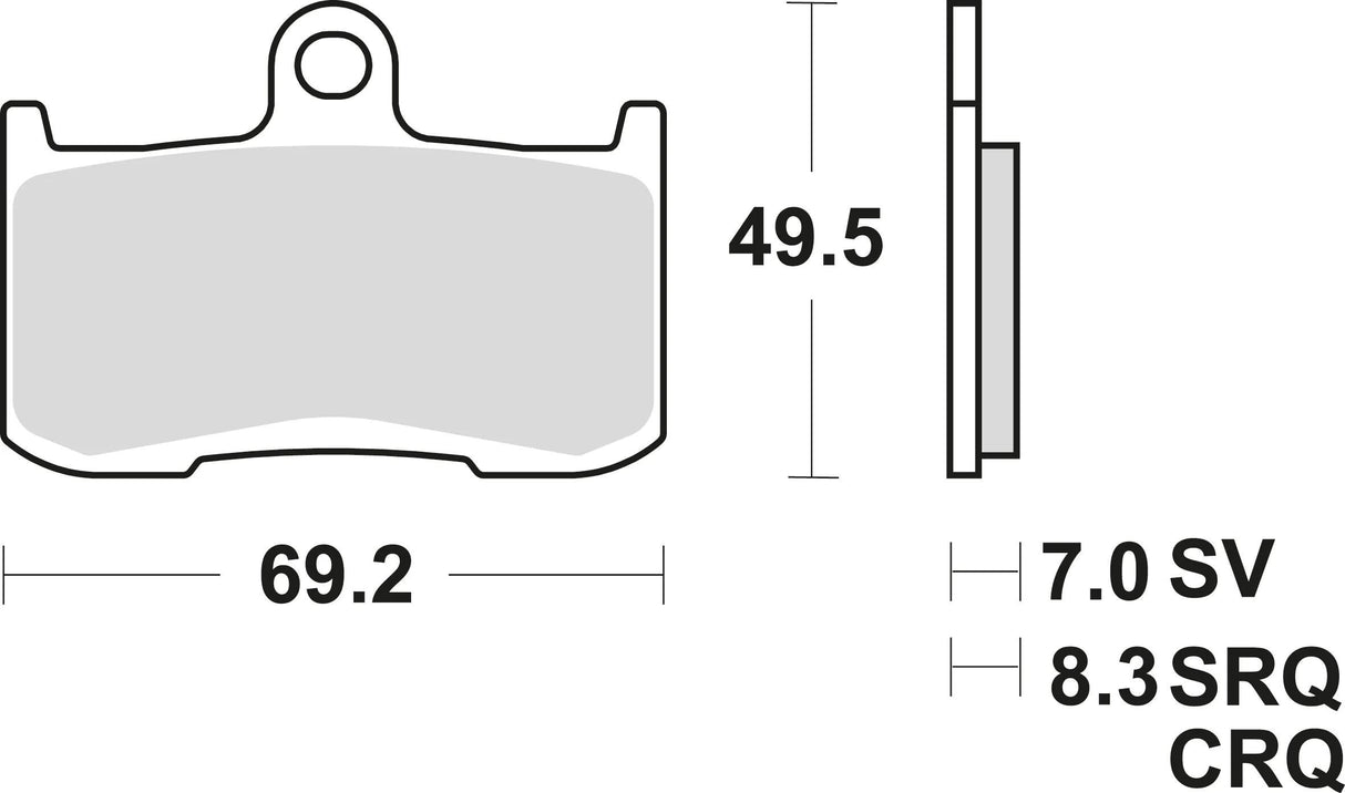 Trw remblokken mcb 737 brake pads sinter mcb 737 sv