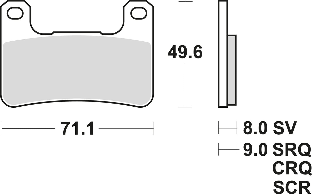Trw remblokken mcb 752 brake pads carbon mcb 752 crq
