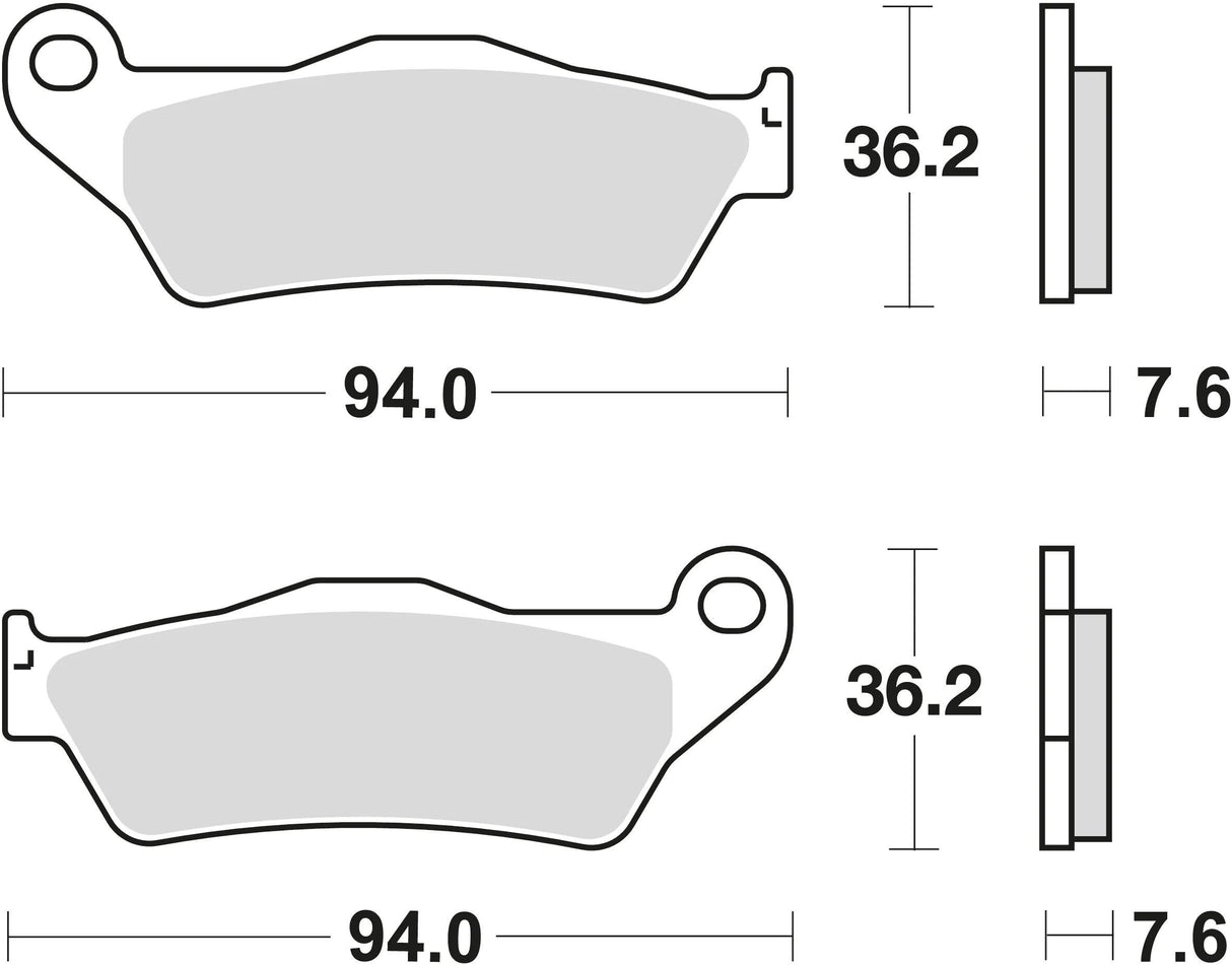 Trw remblokken mcb 648 brake pads sinter mcb648srm
