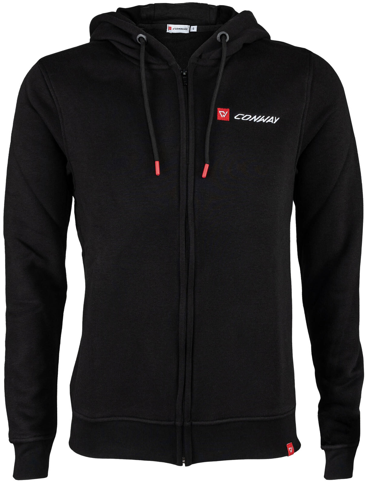 Conway sweater jas met capuchon logoline hooded sweatjacket logoline size l black