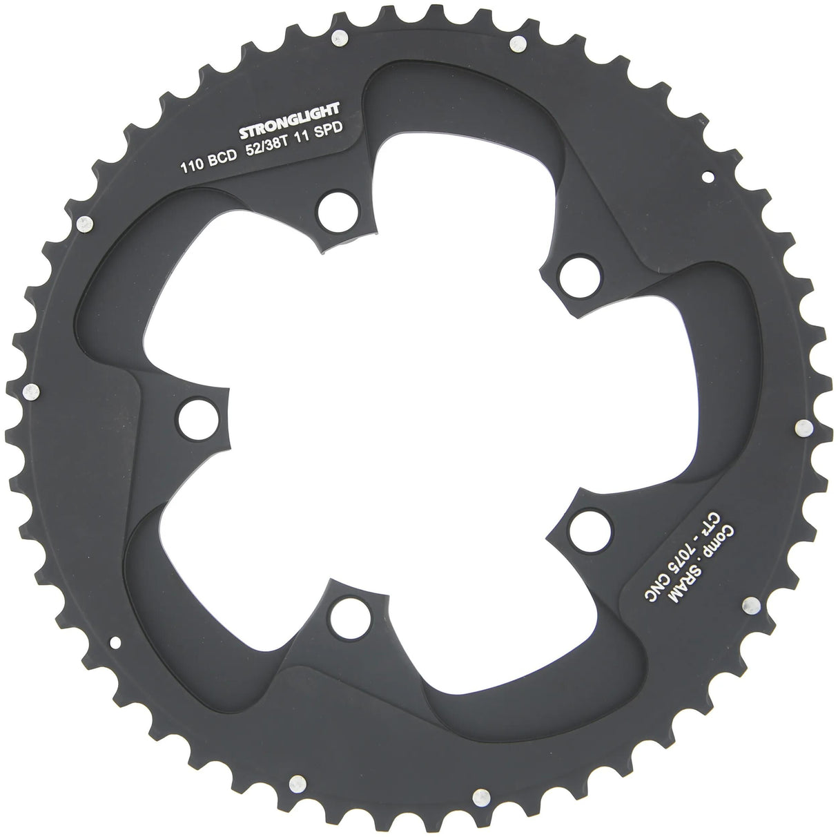 Stronglight kettenblatt ct2 chainboard sram red force 22,110 mm 5 arm 52z.(38)