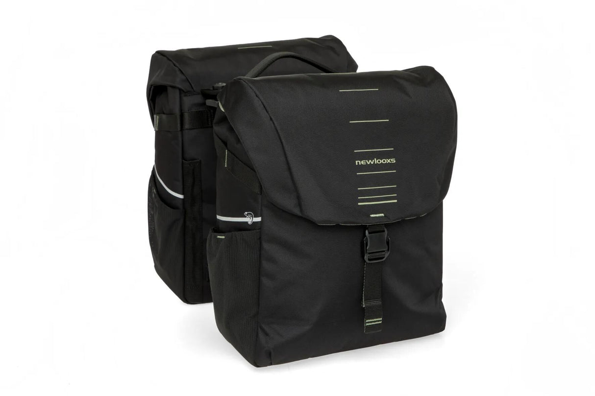 Newlooxs tas new looxs vigo dubbel | zwart groen | mik 2.0 | 40l