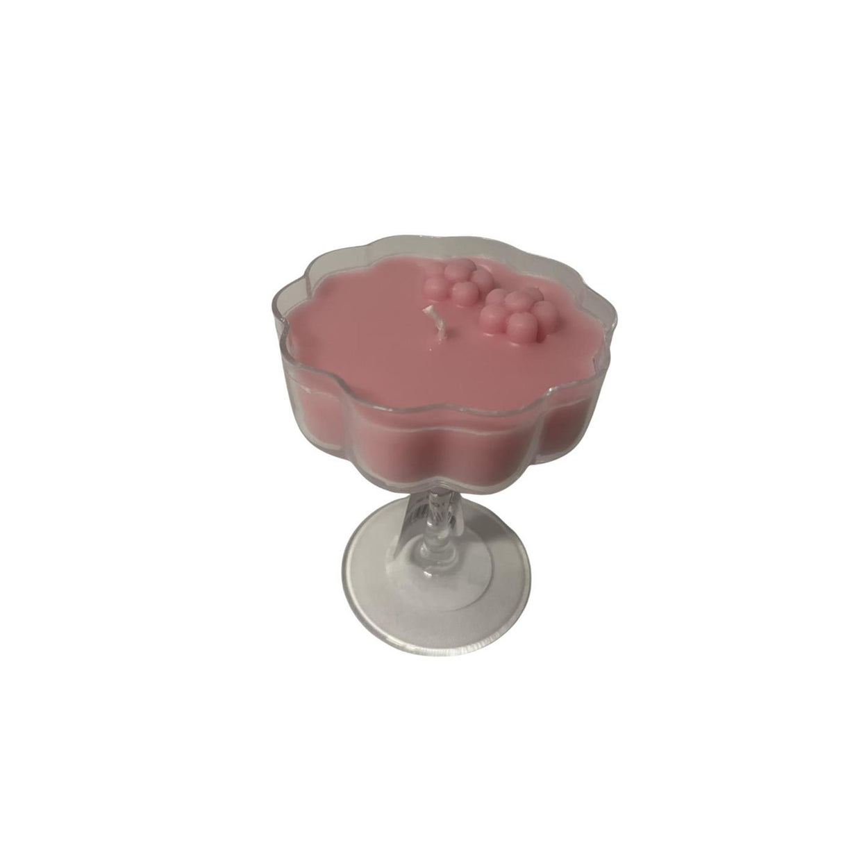 Mansion atmosphere geurkaars in bloem cocktailglas roze ã˜10xh13,2cm