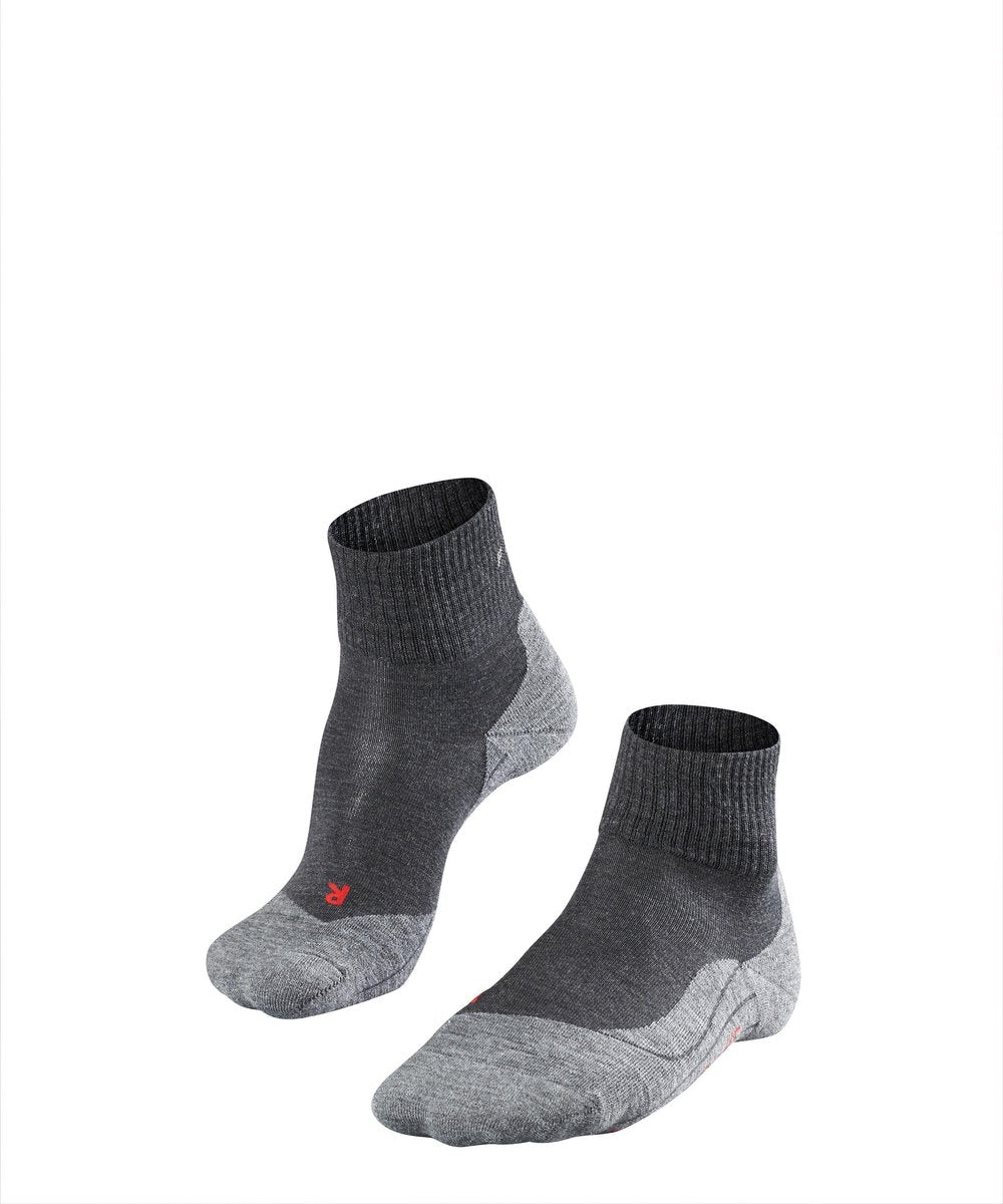 Falke tk5 short anti-blaar dun wol functioneel materiaal wandelsokken heren grijs - maat 39-41