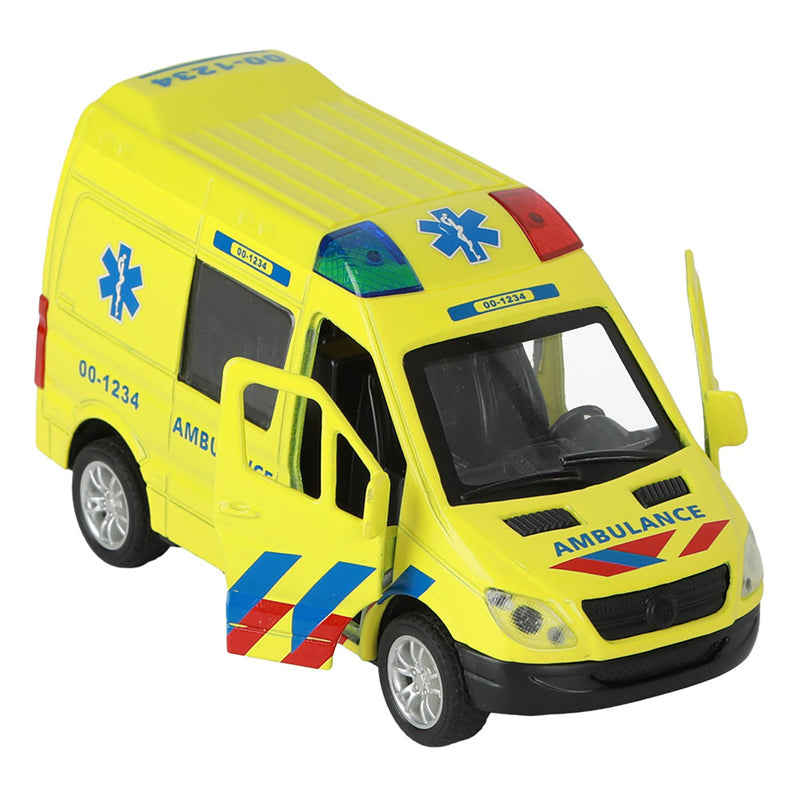 112 pull-back ambulance bus 1:34 + licht en geluid