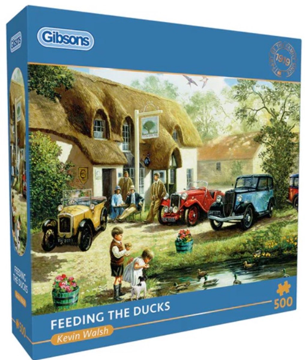 Gibsons - feeding the ducks (door kevin walsh) - 500 stukjes 48×34cm (b×h) - legpuzzel voor volwassenen