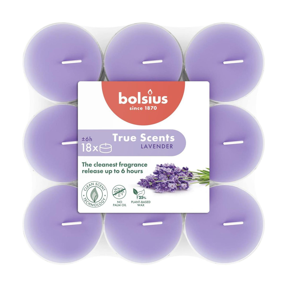 Bolsius geurtheelichten 18st lavender