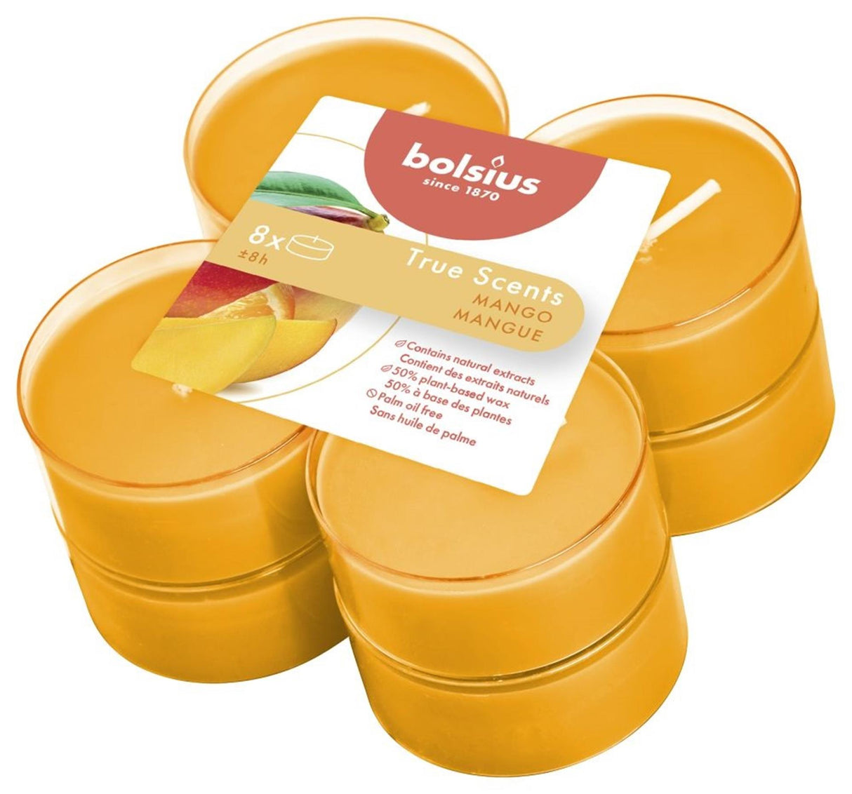 Bolsius geur maxitheelichten 8st mango