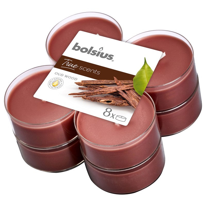 Bolsius maxilicht geur 8 stuks oud wood