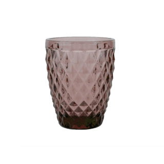 Diamond glas 22cl paars | 6 stuks