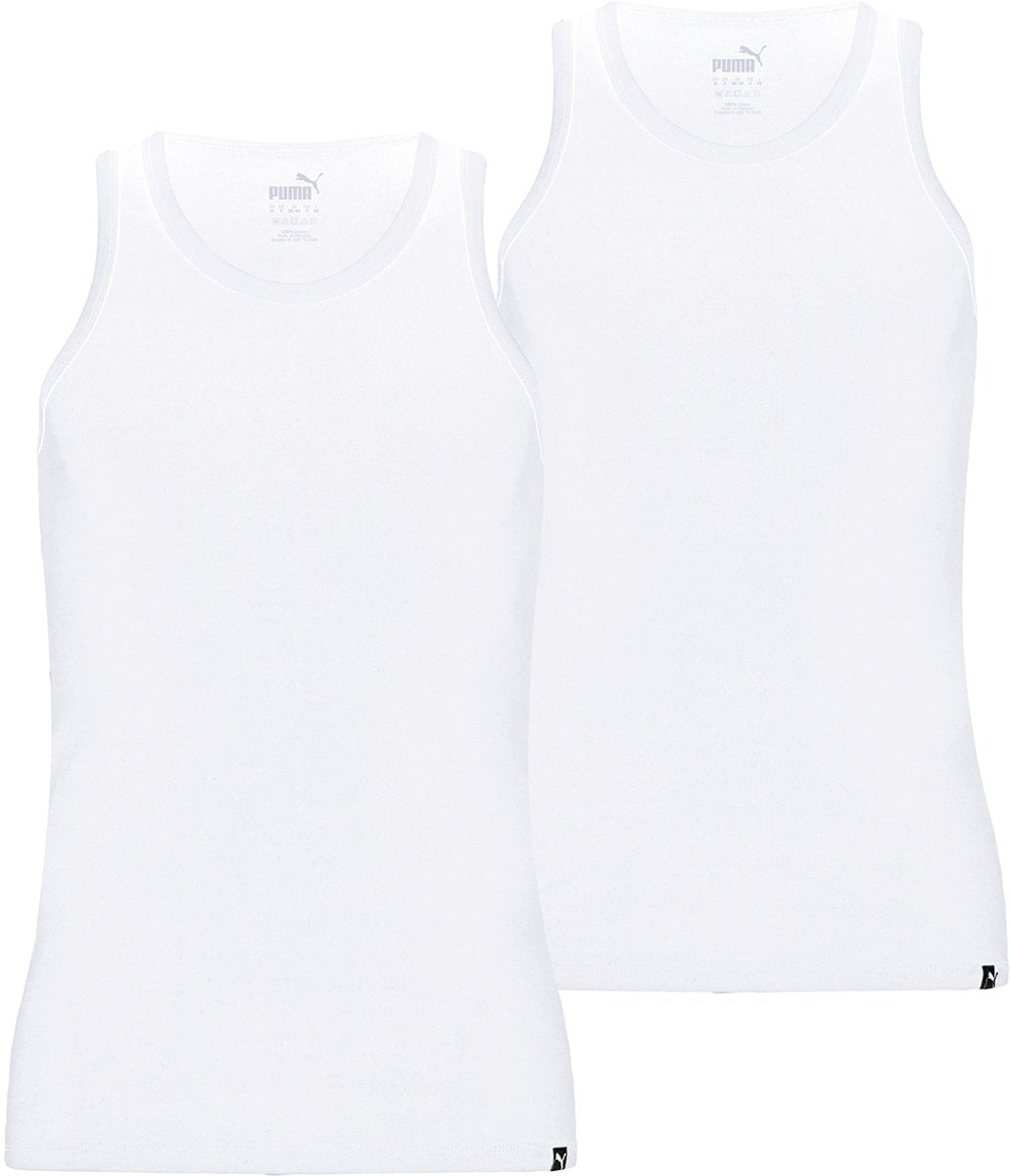 Puma heren everyday hemd - white - l - 2 paar