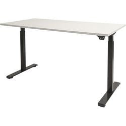 Zit-sta-bureau schaffenburg dextro basic t-voet kalk wit
