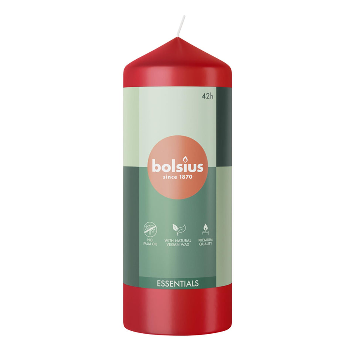 Bolsius stompkaars 150 58 delicate red