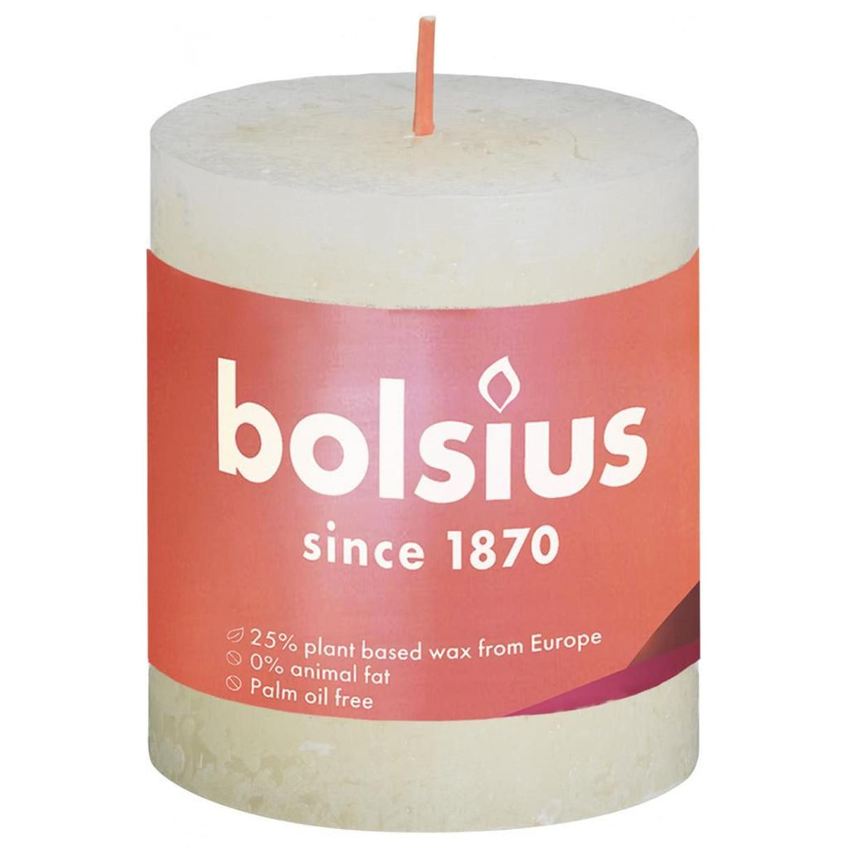 Bolsius shine collection rustiek stompkaars 80 68 soft pearl- zacht parel