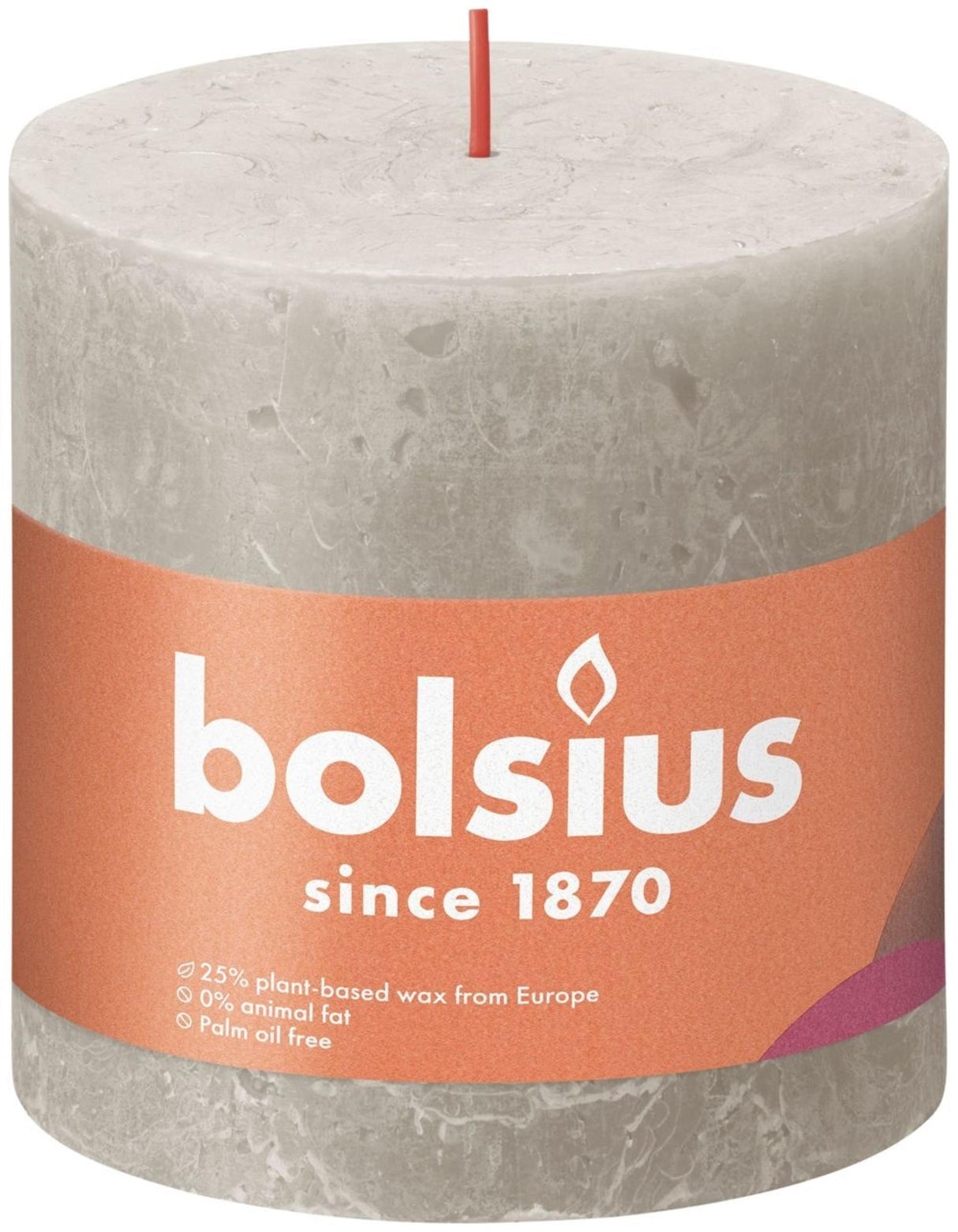 Bolsius rustiek stompkaars 100 100 grijs