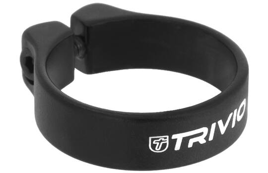 Trivio - zadelpenstopper aluminium zwart 31.6mm