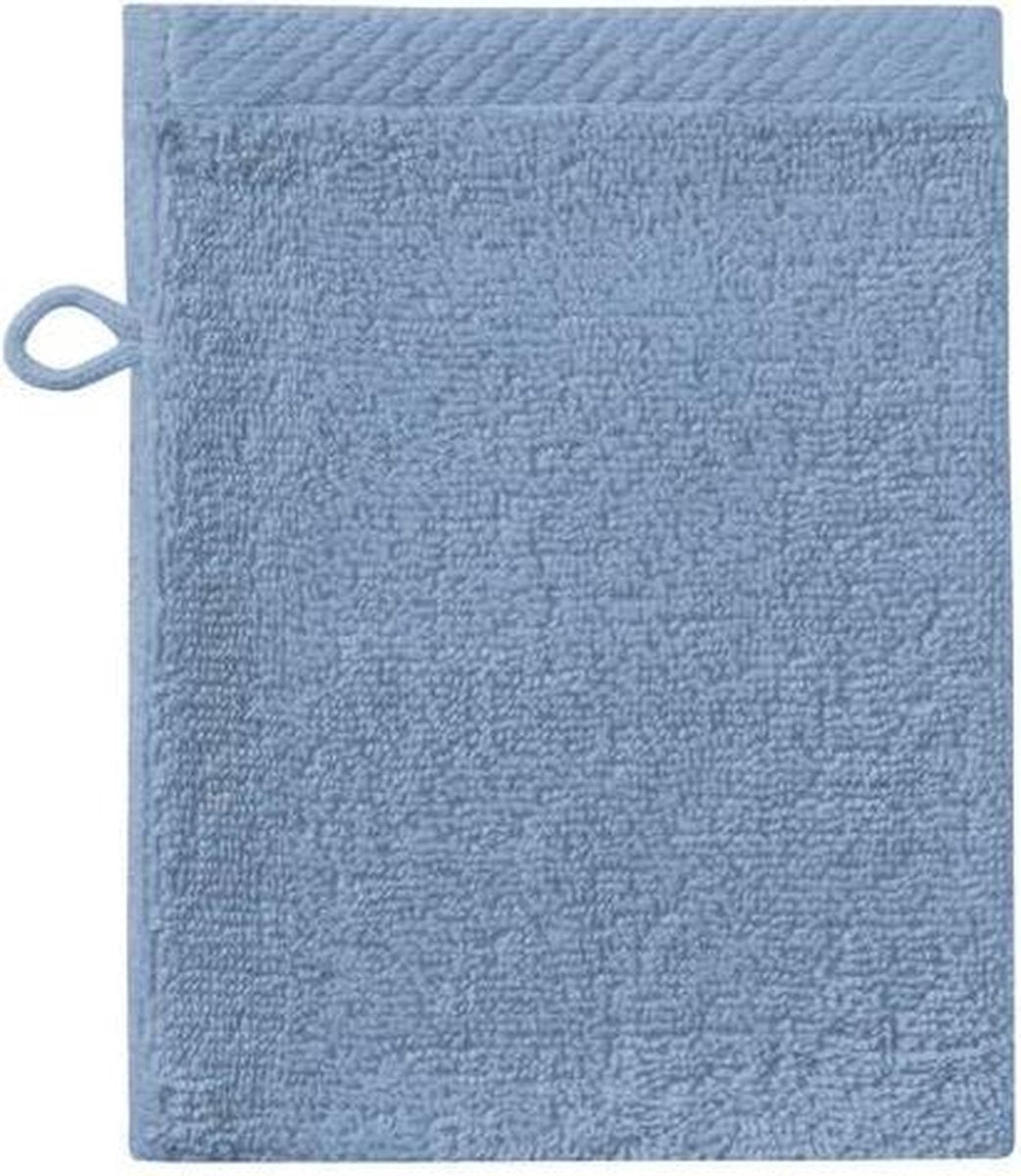 Seahorse pure - washandjes - 16x21 cm - set van 3 - denim