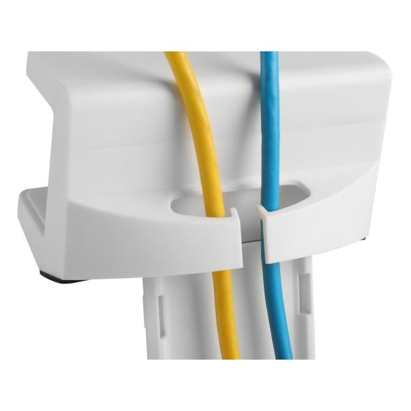 Equip 650806 clamp-on powerstrip holder, abs, steel, white