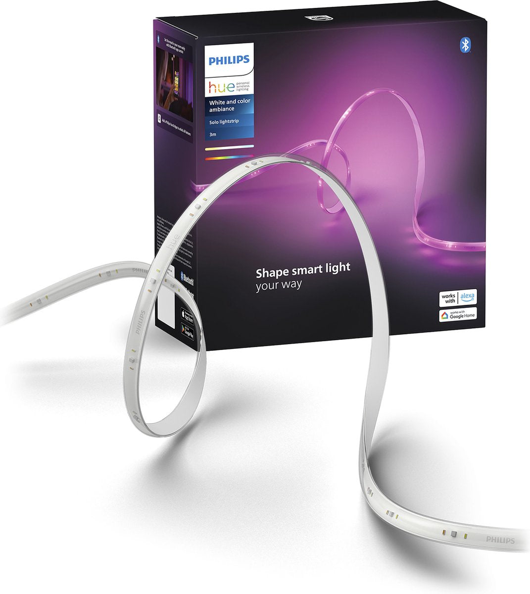 Philips hue led strip - wit en gekleurd licht - 3 meter