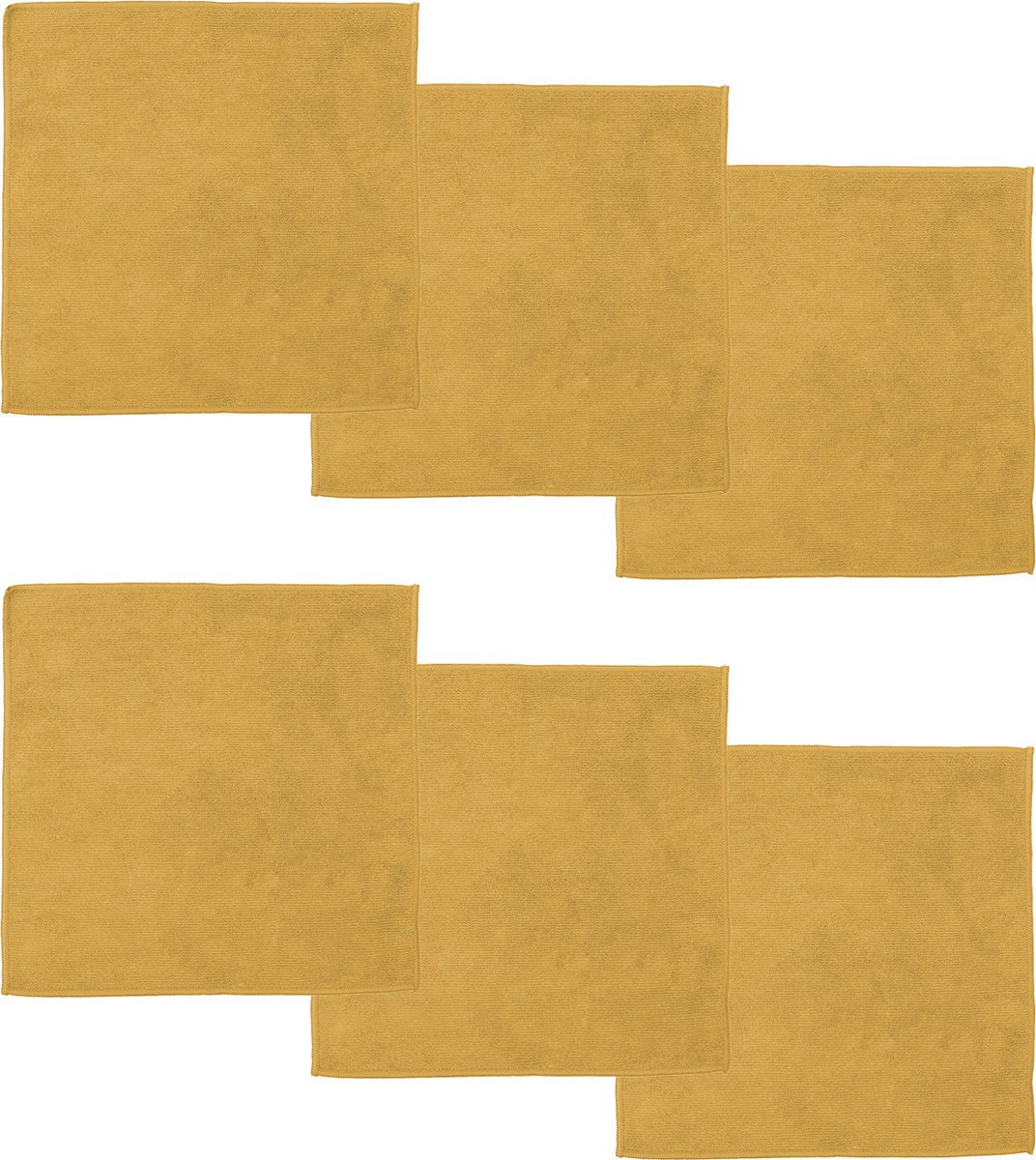 Merkloos sans marque ddddd - microvezeldoek - 30x30 cm - geel - 6 stuks