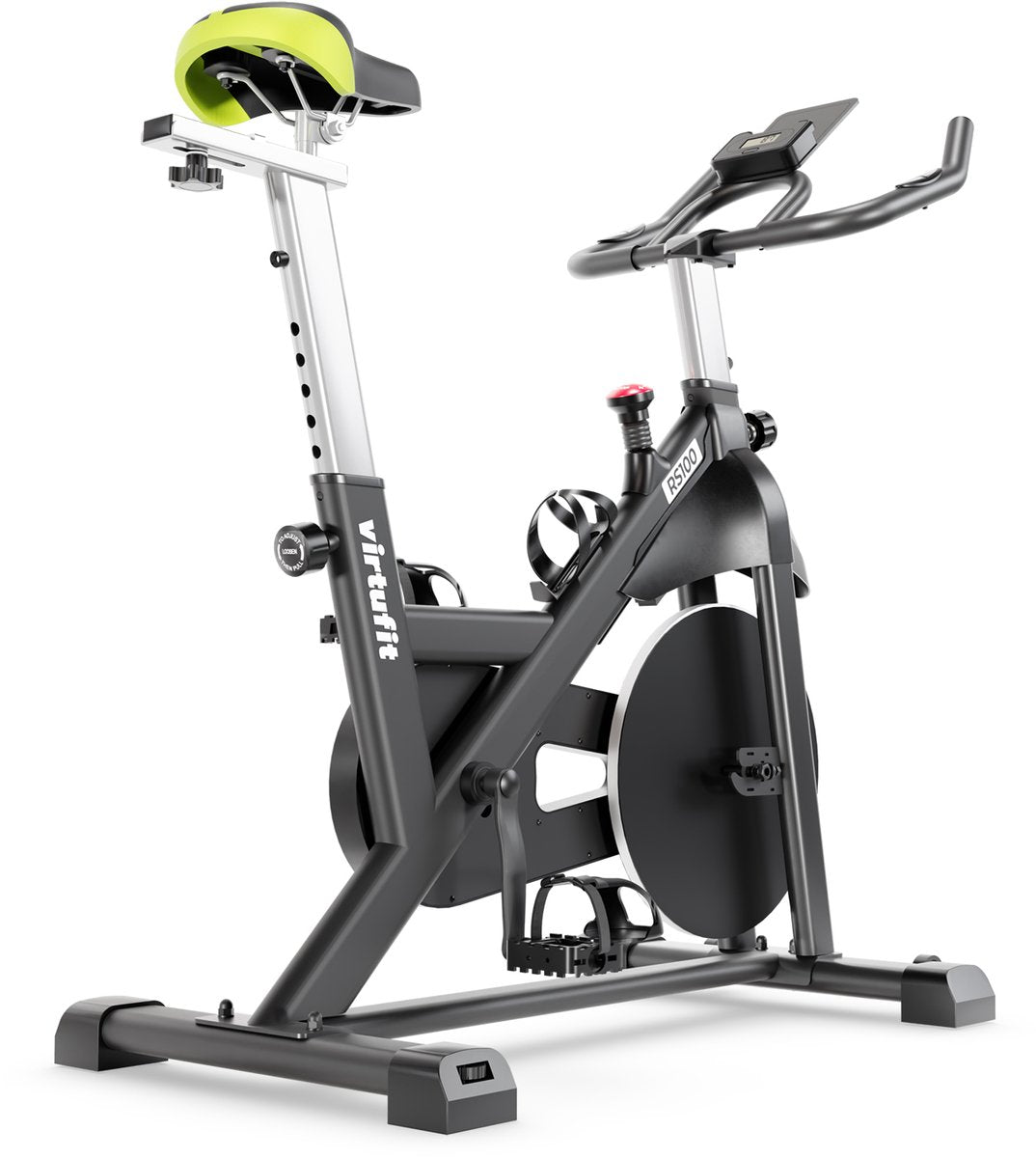 Virtufit rs100 indoor cycle - indoorfiets - magnetisch weerstandssysteem - lcd scherm - compatibel met zwift kinomap - met tablethouder - 6 kg vliegwiel