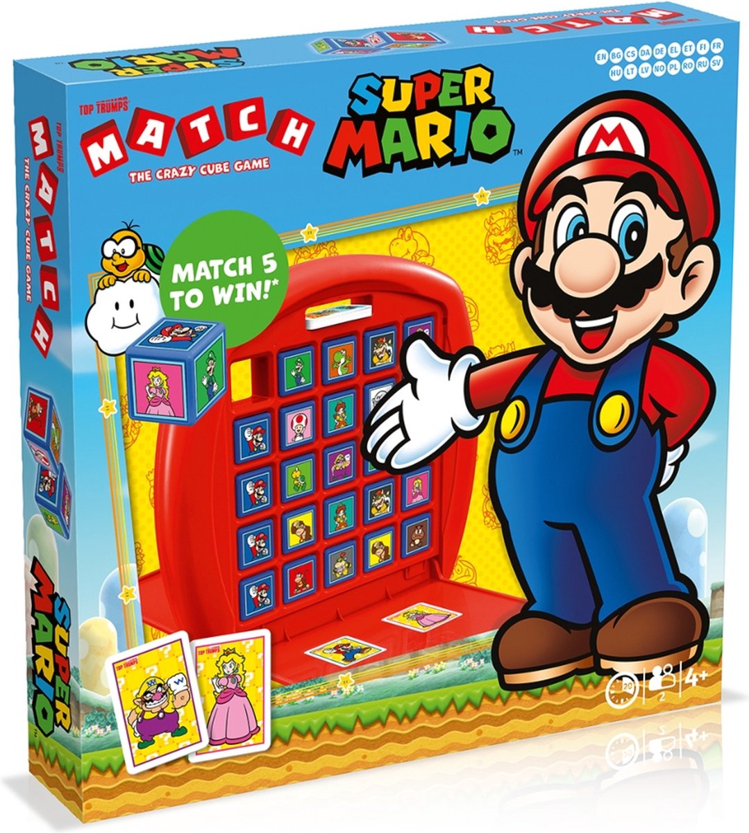 Winning moves super mario - bordspel - top trumps match - multilingual