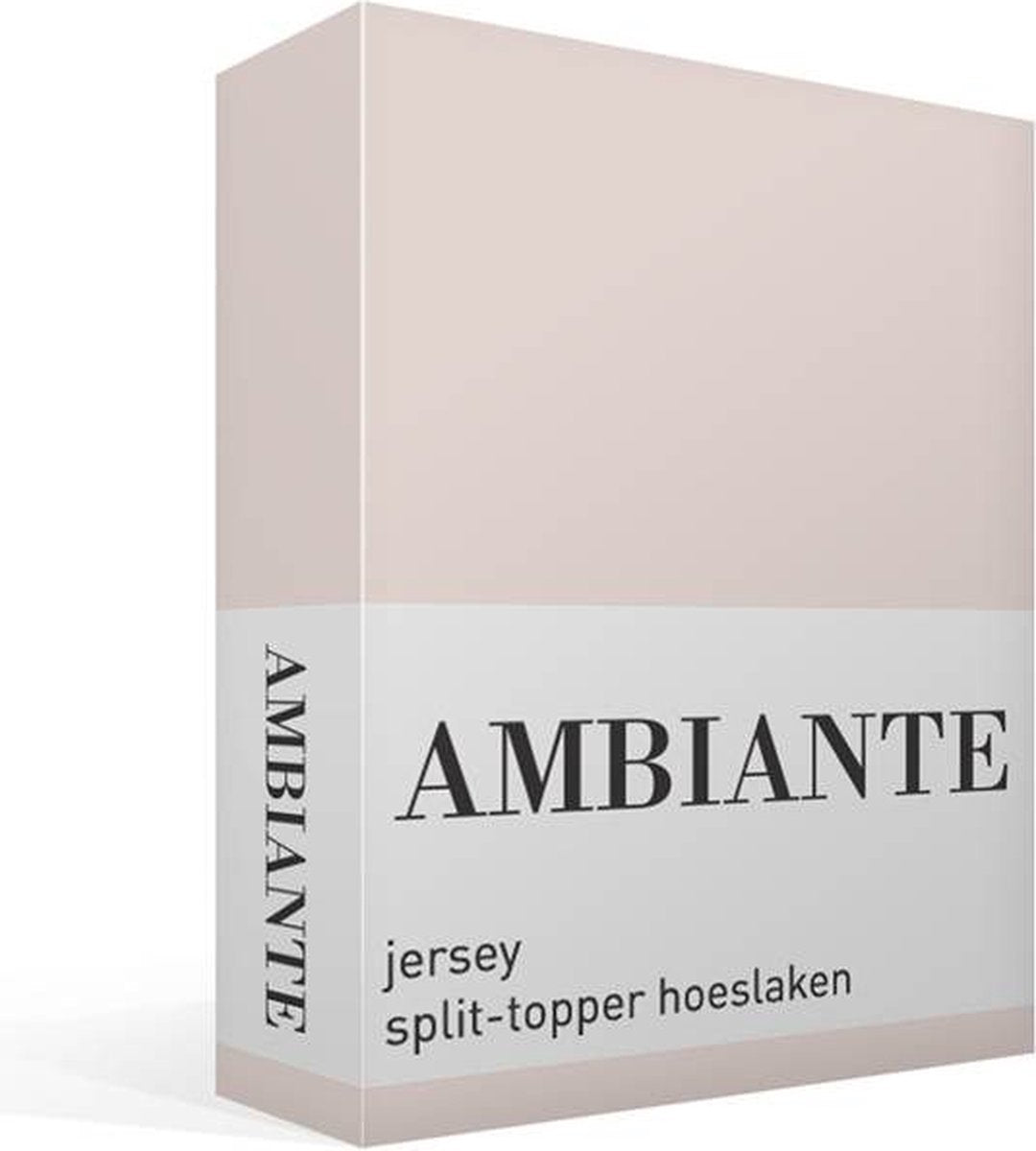 Ambiante katoen - splittopper hoeslaken - 140x200 210 - zand