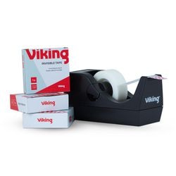 Plakbandhouder viking plastic, metaal zwart