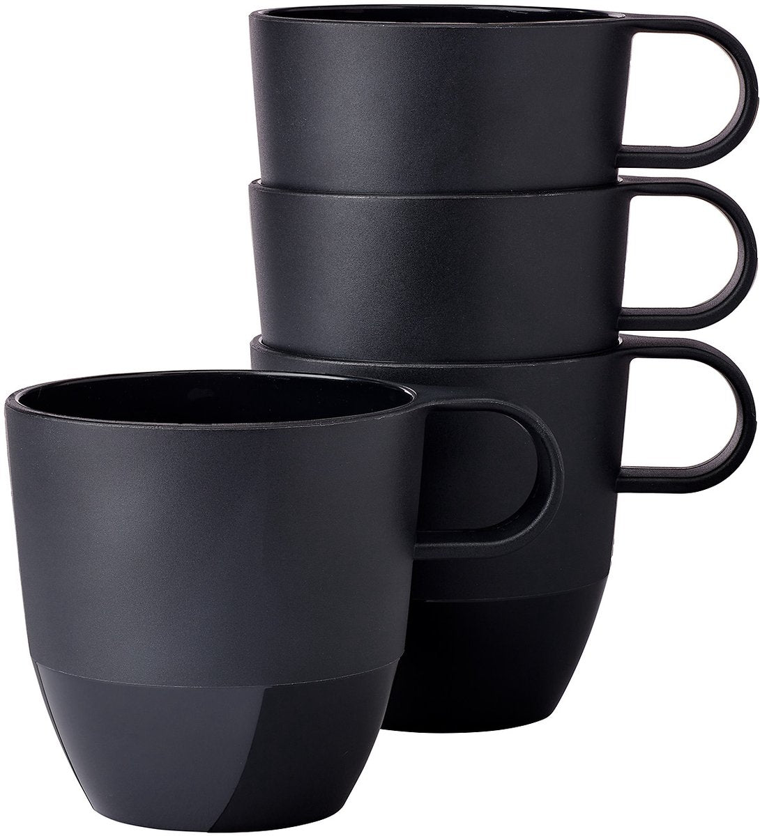 Mepal mok silueta - 4x 300 ml - koffiebeker - nordic black