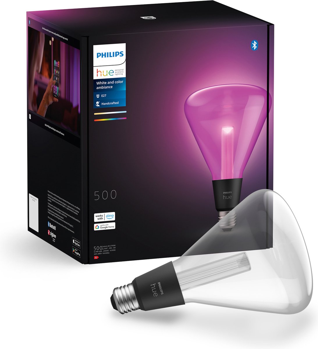 Philips hue lightguide triangle - wit en gekleurd licht - e27