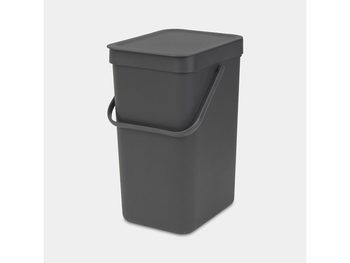 Brabantia sort go afvalemmer 12l grijs kunststof