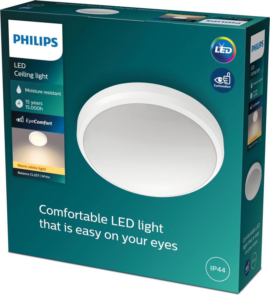 Philips led philips balance plafonnière - wit - klein