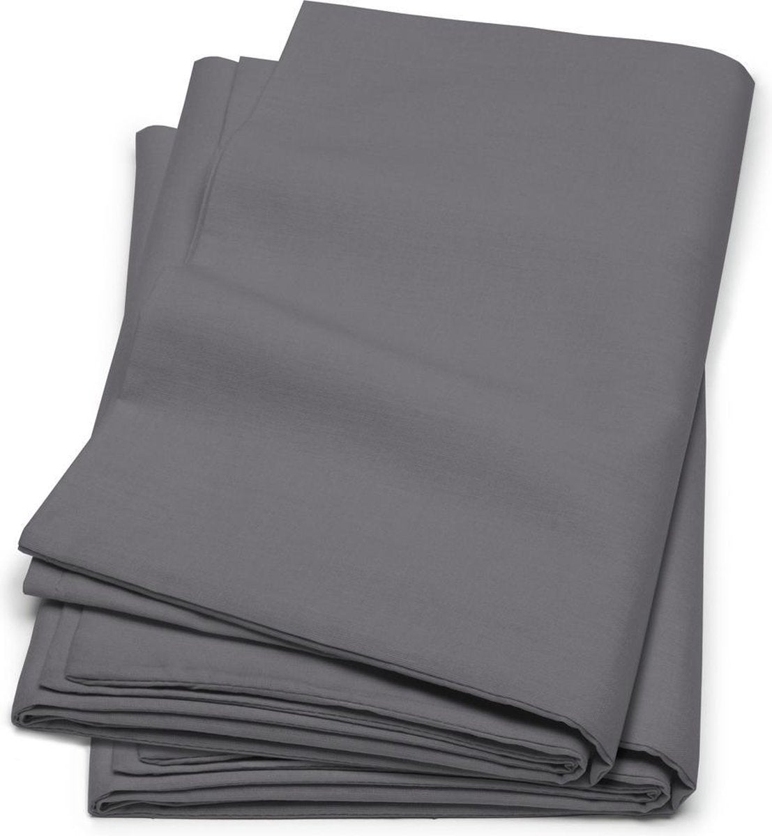 Cinderella - kussenslopen met rits - flanel - 40x80 cm - anthracite - 2 stuks