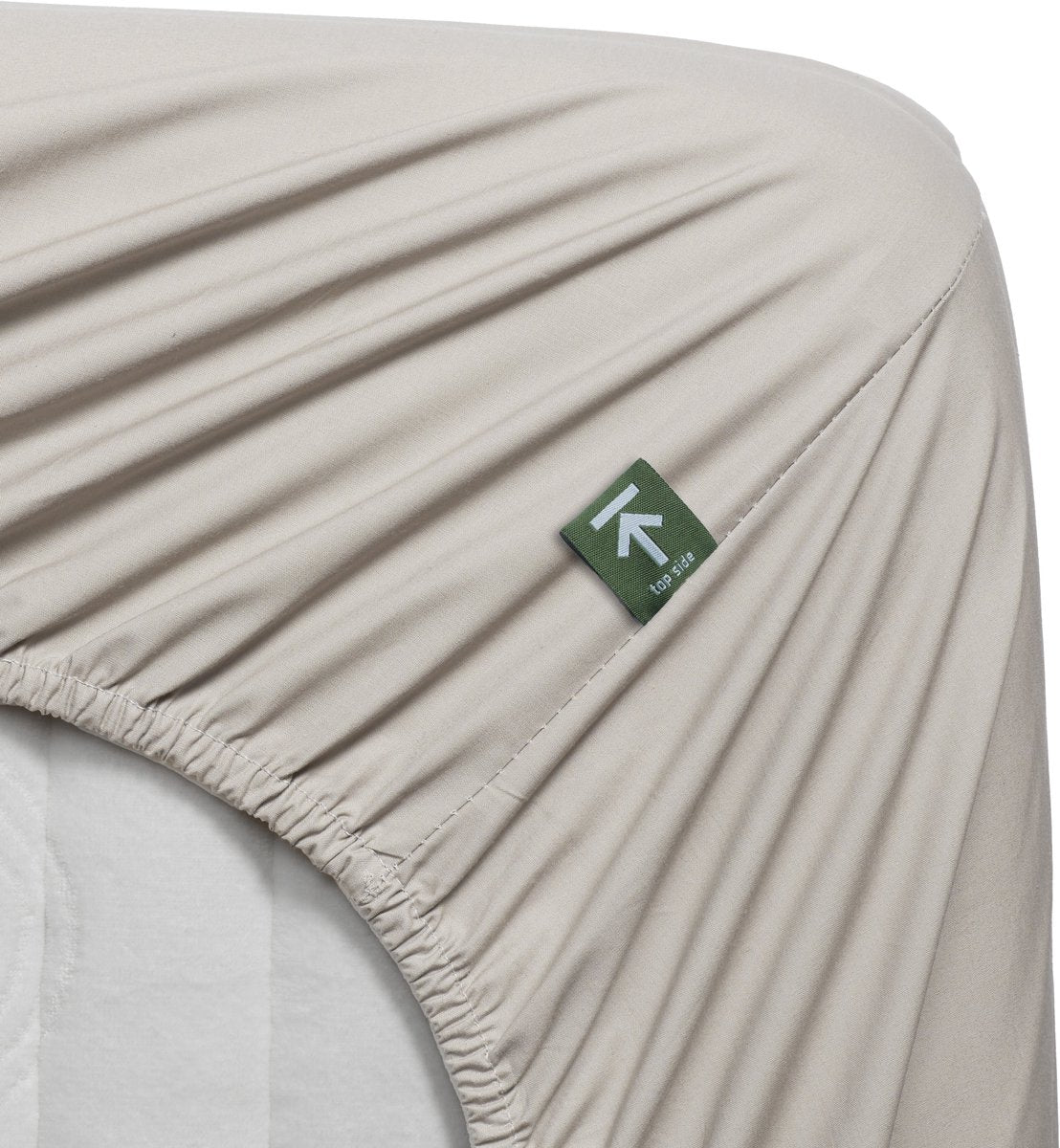Beddinghouse percale katoen - splittopper hoeslaken - 180x220 - naturel