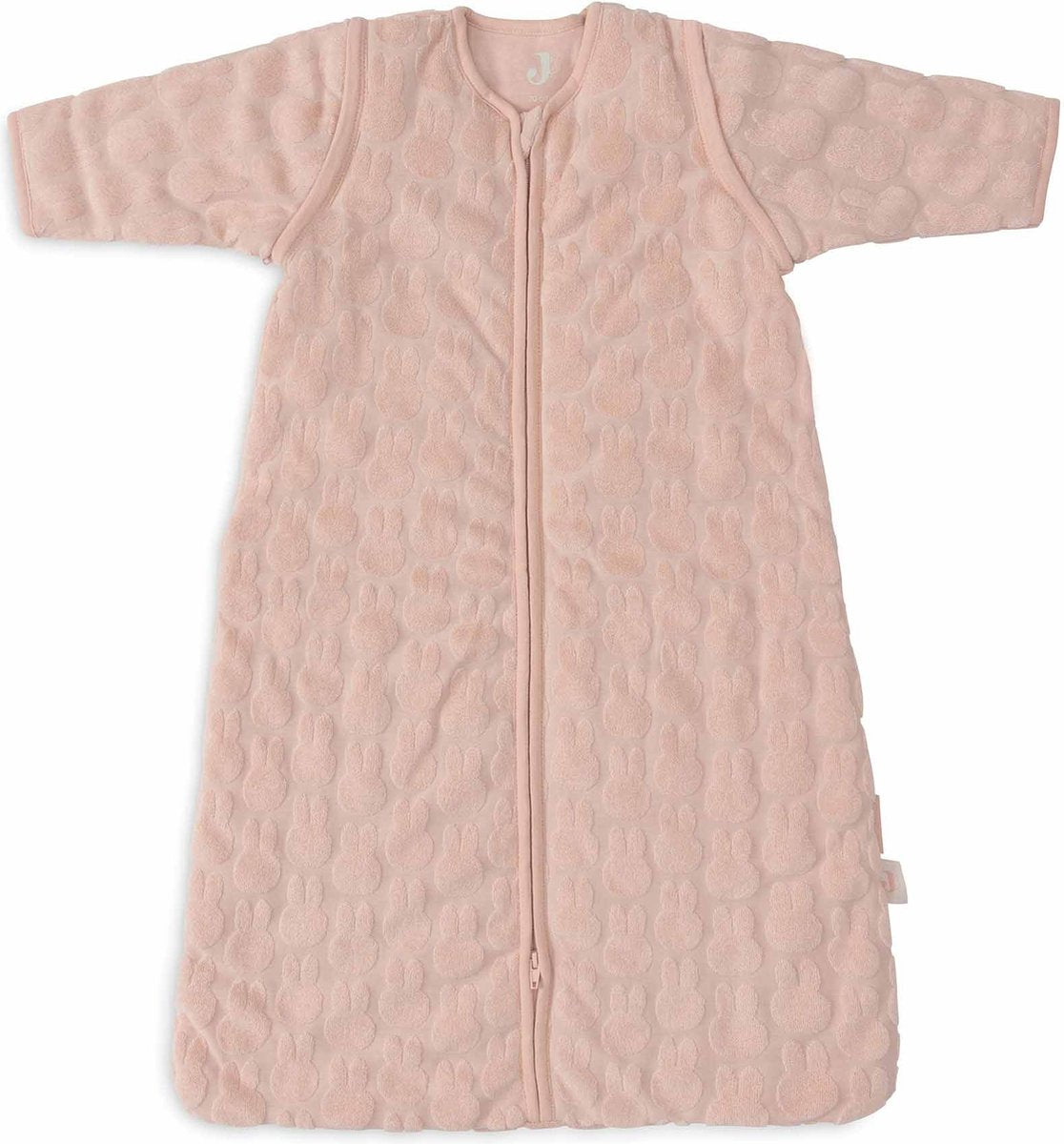 Jollein x nijntje - baby slaapzak winter met afritsbare mouw 70cm - miffy jacquard wild rose - winterslaapzak