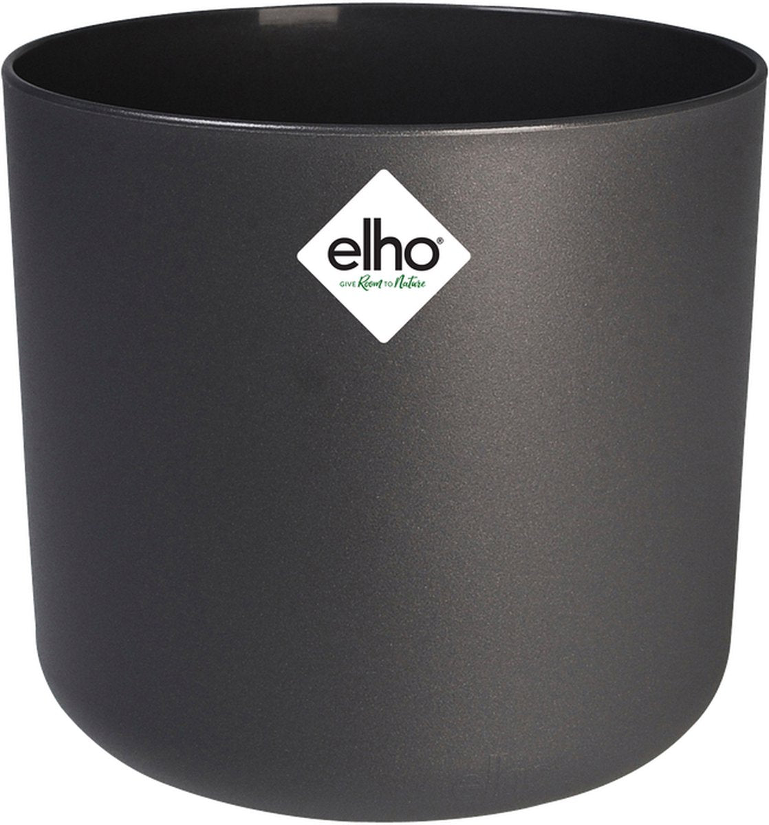 Elho b.for soft rond 25 - bloempot voor binnen - 100% gerecycled plastic - ø 24.7 x h 23.3 cm - antraciet