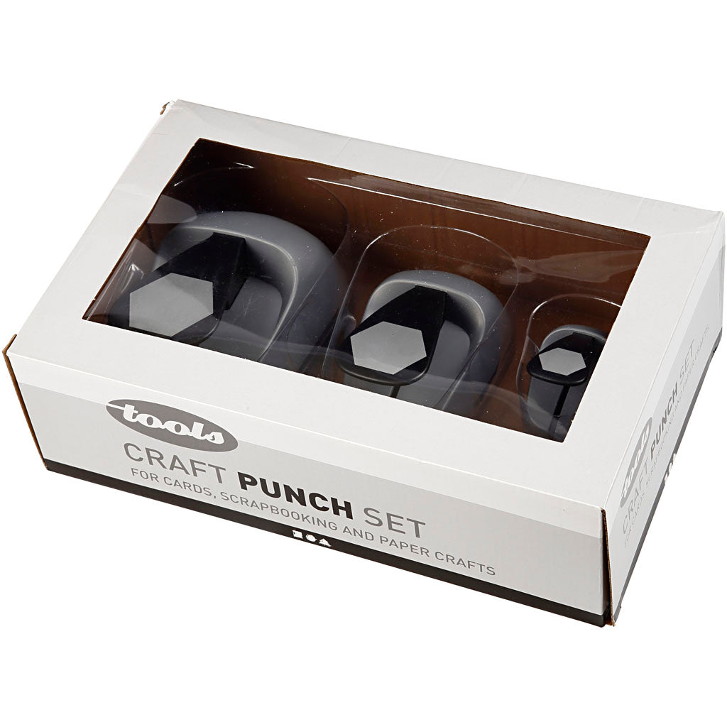 Creativ company http: www.cchobby.nl ponsen-set-zeskant-afm-25-49-75-mm-3-stuk-1-doos